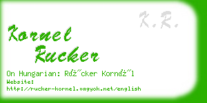 kornel rucker business card